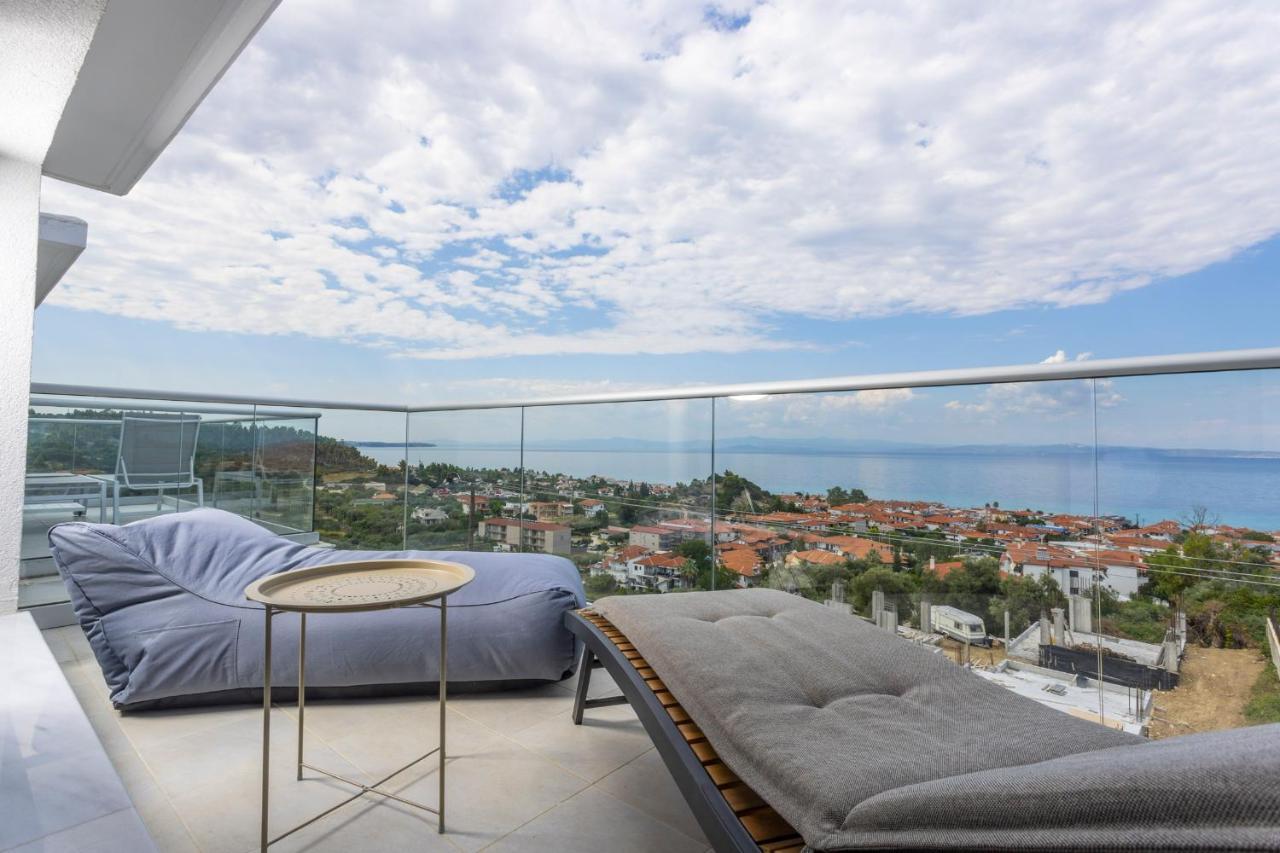 The Sea View Apartment Polychrono Bagian luar foto